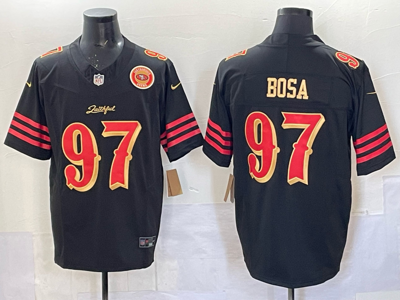 Men San Francisco 49ers #97 Bosa black Limited Nike NFL 2025 Jersey 09